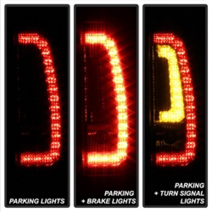 Spyder Chevy Suburban/Tahoe 07-14 V2 - Light Bar LED Tail Lights - Black ALT-YD-CSUB07V2-LED-BK - Bull Strap