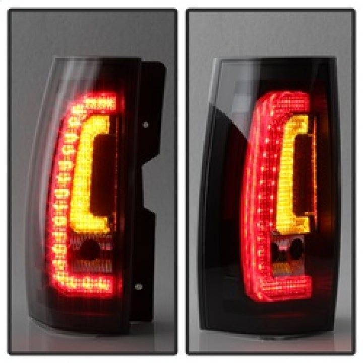Spyder Chevy Suburban/Tahoe 07-14 V2 - Light Bar LED Tail Lights - Black ALT-YD-CSUB07V2-LED-BK - Bull Strap