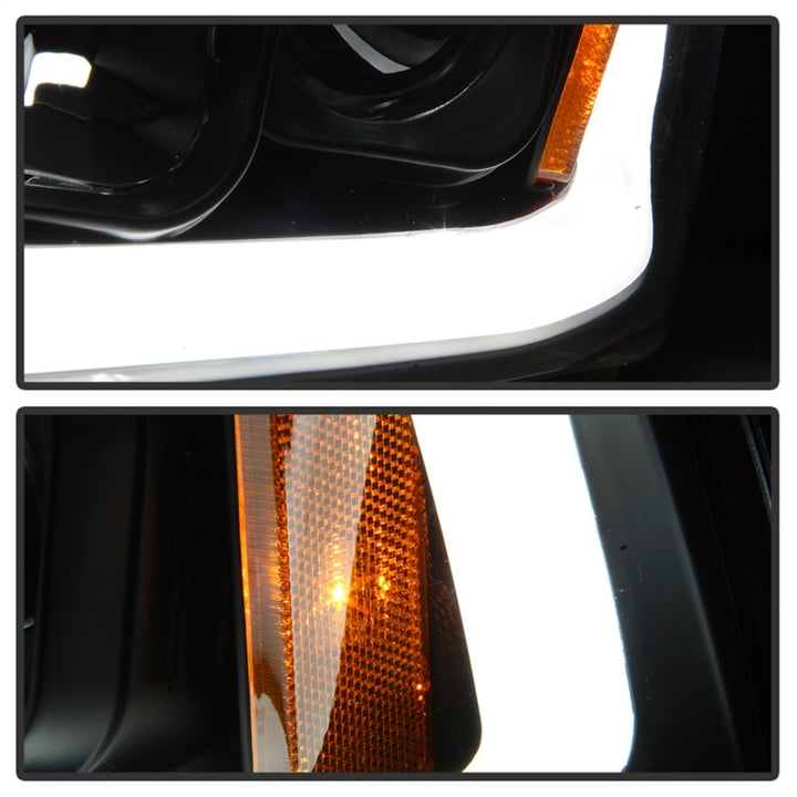 Spyder Dodge Charger 06-10 Projector Headlights - LED Light Bar - Black PRO-YD-DCH05V2-LB-BK - Bull Strap
