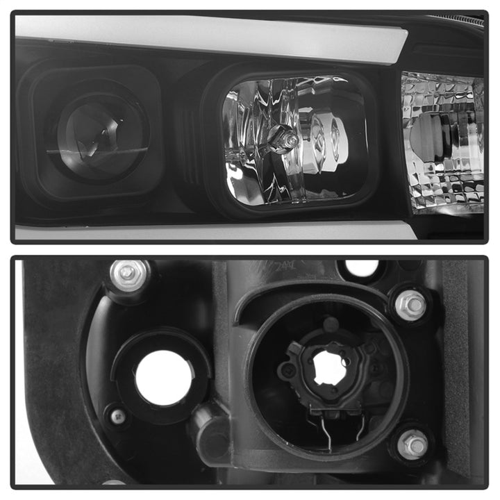 Spyder Dodge Charger 06-10 Projector Headlights - LED Light Bar - Black PRO-YD-DCH05V2-LB-BK - Bull Strap