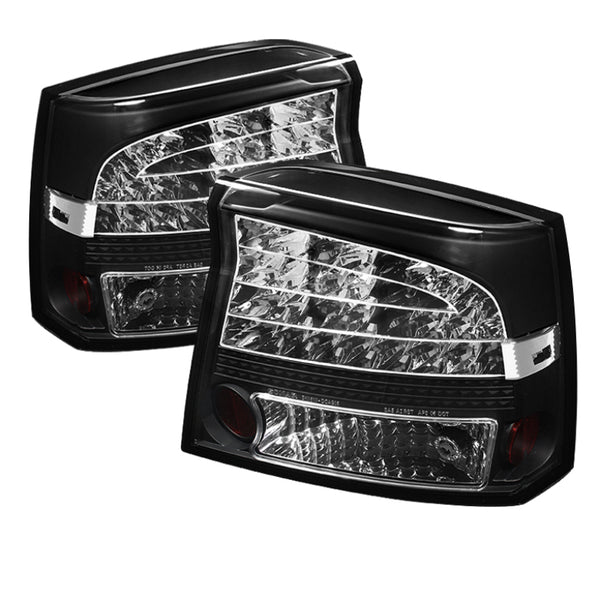 Spyder Dodge Charger 09-10 LED Tail Lights Black ALT-YD-DCH09-LED-BK - Bull Strap