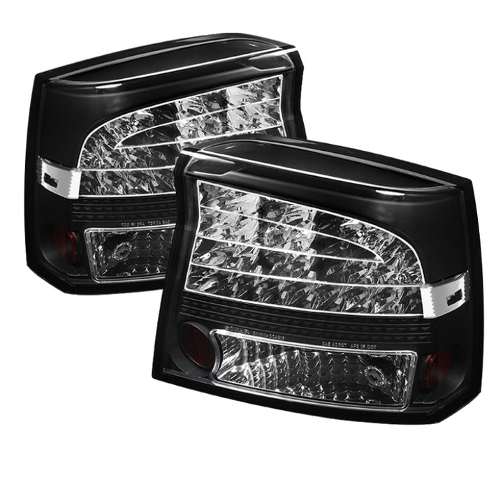 Spyder Dodge Charger 09-10 LED Tail Lights Black ALT-YD-DCH09-LED-BK - Bull Strap