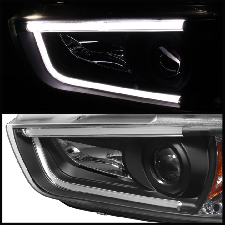 Spyder Dodge Charger 11-14 Projector Headlights Halogen - Light Tube DRL Blk PRO-YD-DCH11-LTDRL-BK - Bull Strap
