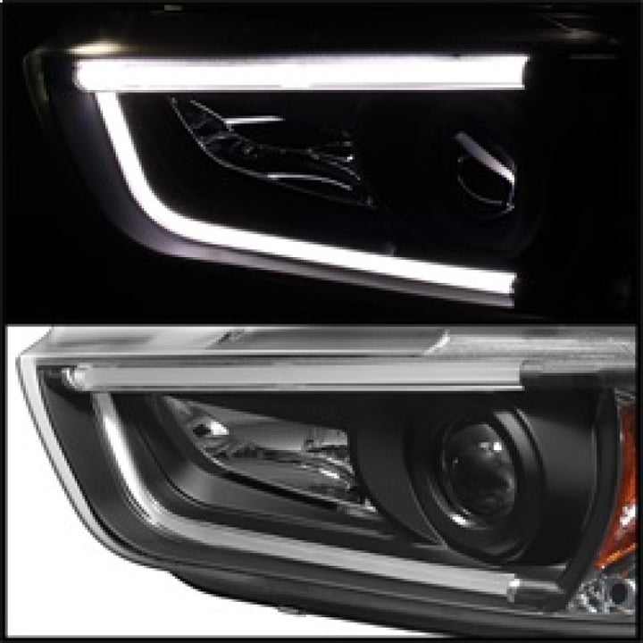 Spyder Dodge Charger 11-14 Projector Headlights Halogen - Light Tube DRL Blk PRO-YD-DCH11-LTDRL-BK - Bull Strap