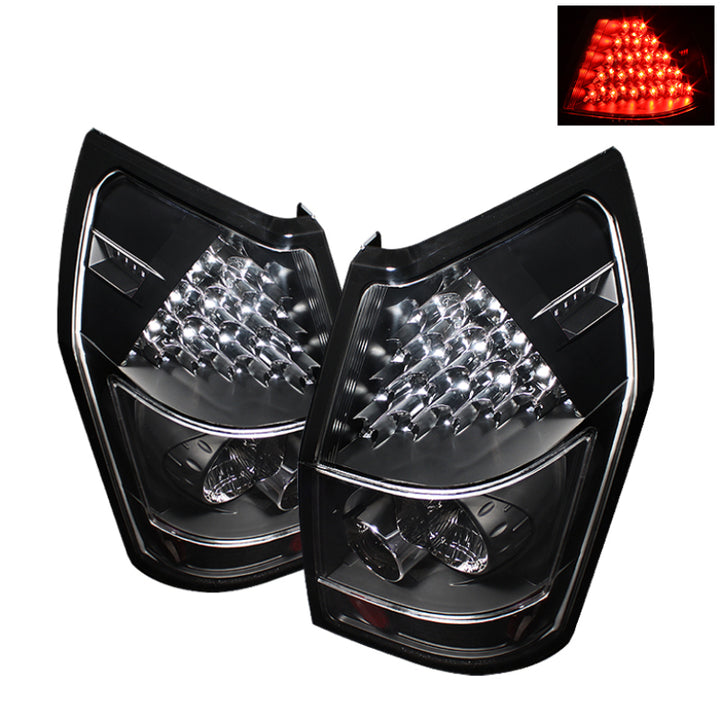 Spyder Dodge Magnum 05-08 LED Tail Lights Black ALT-YD-DMAG05-LED-BK - Bull Strap