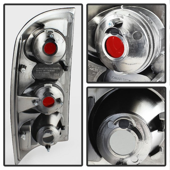Spyder Dodge Ram 02-06 1500/Ram 2500/3500 03-06 Euro Style Tail Lights Black Smoke ALT-YD-DRAM02-BSM - Bull Strap