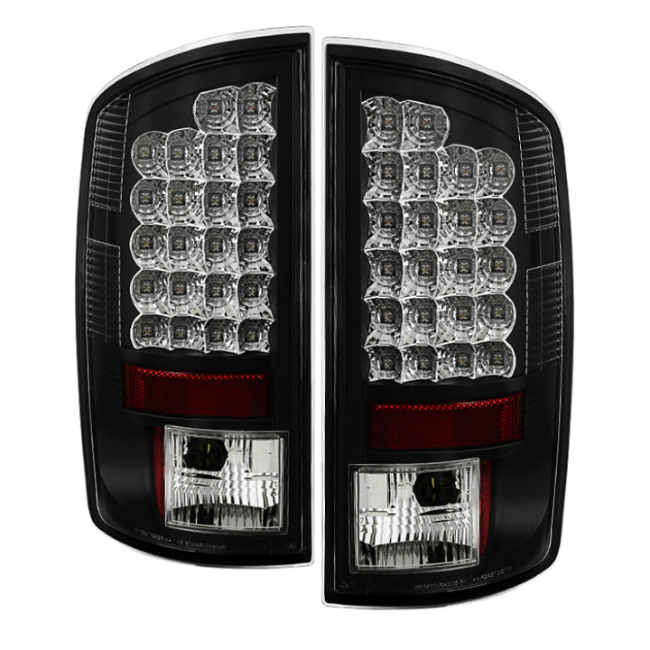 Spyder Dodge Ram 07-08 1500/Ram 07-09 2500/3500 LED Tail Lights Black ALT-YD-DRAM06-LED-BK - Bull Strap