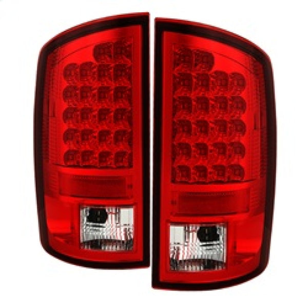 Spyder Dodge Ram 07-08 1500/Ram 07-09 2500/3500 LED Tail Lights Red Clear ALT-YD-DRAM06-LED-RC - Bull Strap