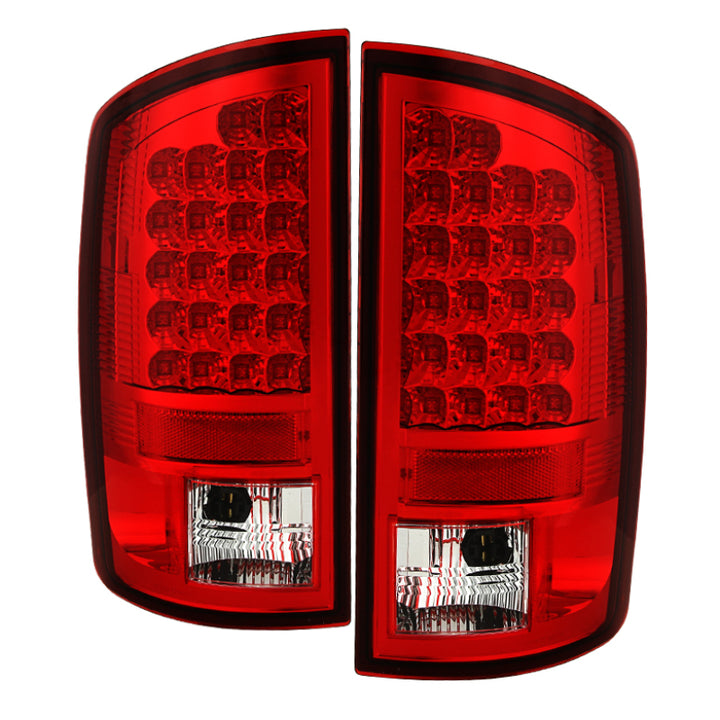 Spyder Dodge Ram 07-08 1500/Ram 07-09 2500/3500 LED Tail Lights Red Clear ALT-YD-DRAM06-LED-RC - Bull Strap