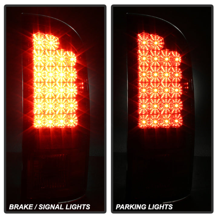 Spyder Dodge Ram 07-08 1500/Ram 07-09 2500/3500 LED Tail Lights Red Clear ALT-YD-DRAM06-LED-RC - Bull Strap