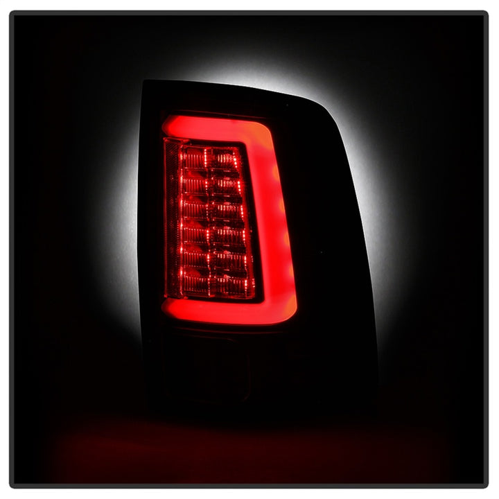Spyder Dodge Ram 09-18 LED Tail Lights - All Black ALT-YD-DRAM09V2-LED-BKV2 (Incandescent Only) - Bull Strap