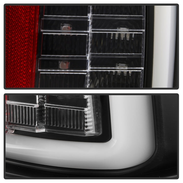 Spyder Dodge Ram 09-18 LED Tail Lights - All Black ALT-YD-DRAM09V2-LED-BKV2 (Incandescent Only) - Bull Strap