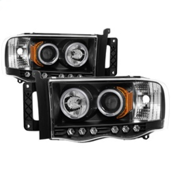 Spyder Dodge Ram 1500 02-05 03-05 Projector Headlights CCFL Halo LED Blk PRO-YD-DR02-CCFL-BK - Bull Strap