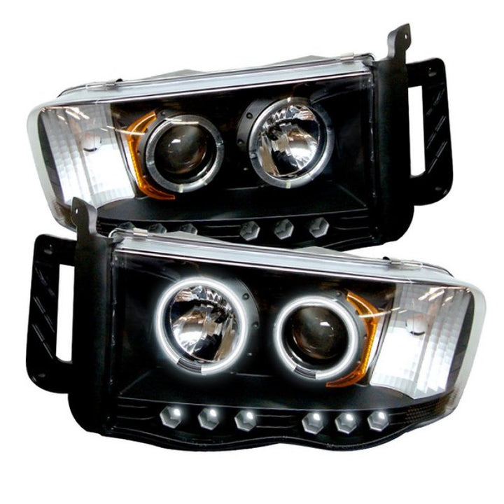Spyder Dodge Ram 1500 02-05 03-05 Projector Headlights CCFL Halo LED Blk PRO-YD-DR02-CCFL-BK - Bull Strap