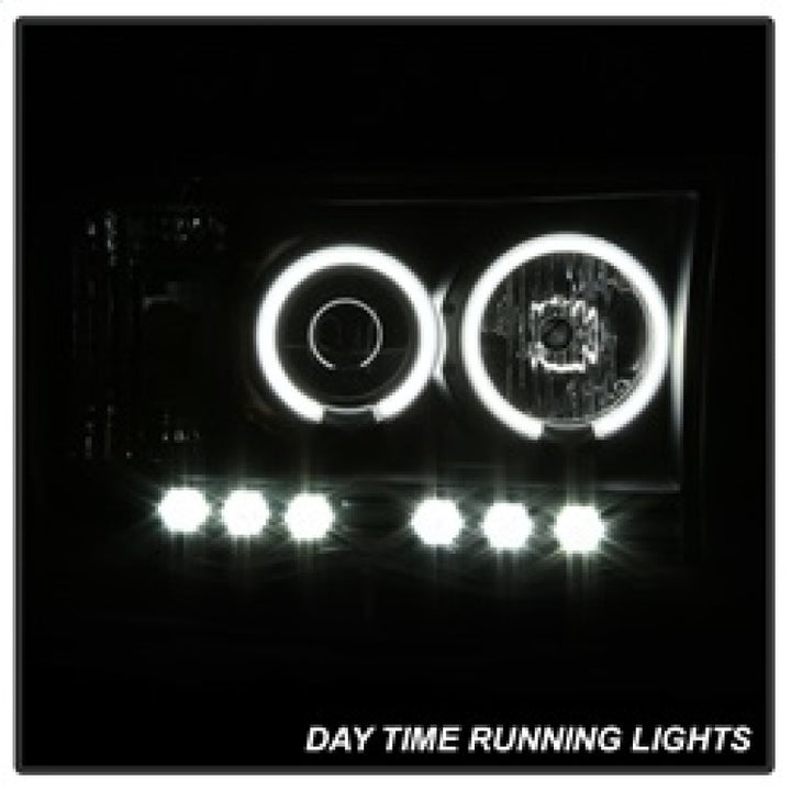 Spyder Dodge Ram 1500 02-05 03-05 Projector Headlights CCFL Halo LED Blk PRO-YD-DR02-CCFL-BK - Bull Strap