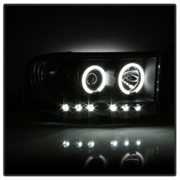 Spyder Dodge Ram 1500 02-05 03-05 Projector Headlights CCFL Halo LED Blk PRO-YD-DR02-CCFL-BK - Bull Strap