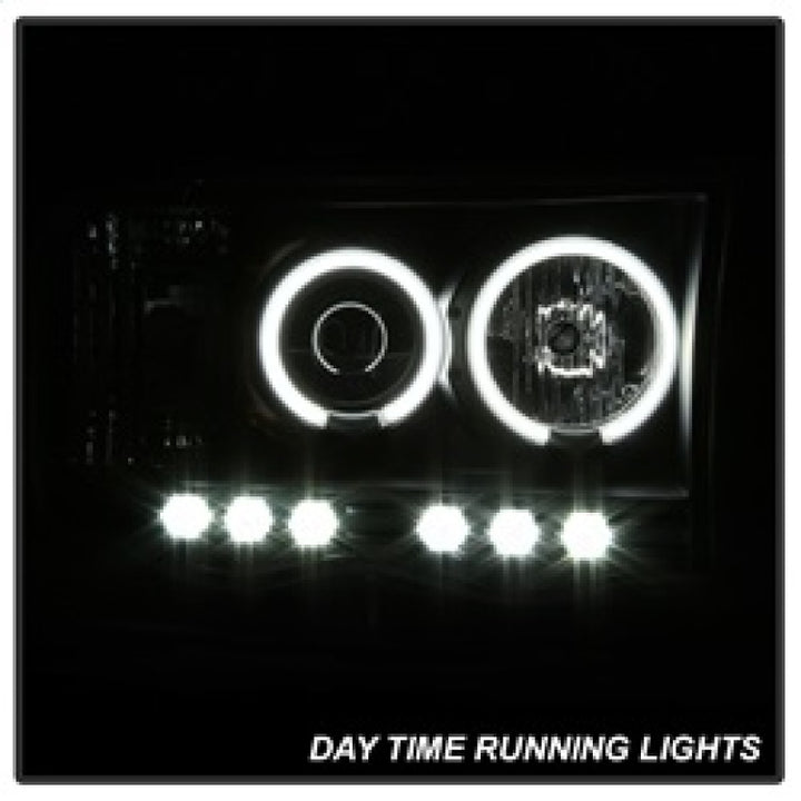 Spyder Dodge Ram 1500 02-05 03-05 Projector Headlights CCFL Halo LED Blk PRO-YD-DR02-CCFL-BK - Bull Strap