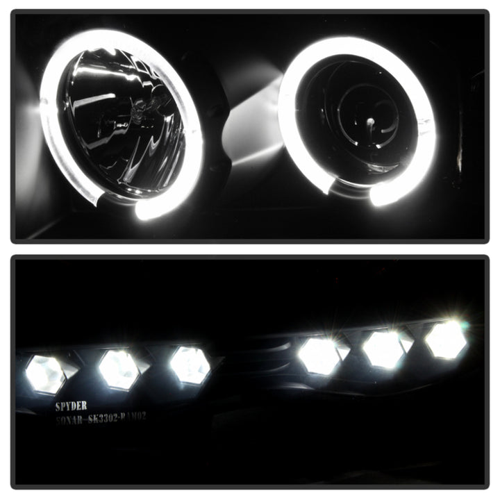 Spyder Dodge Ram 1500 02-05 03-05 Projector Headlights LED Halo LED Blk Smke PRO-YD-DR02-HL-BSM - Bull Strap