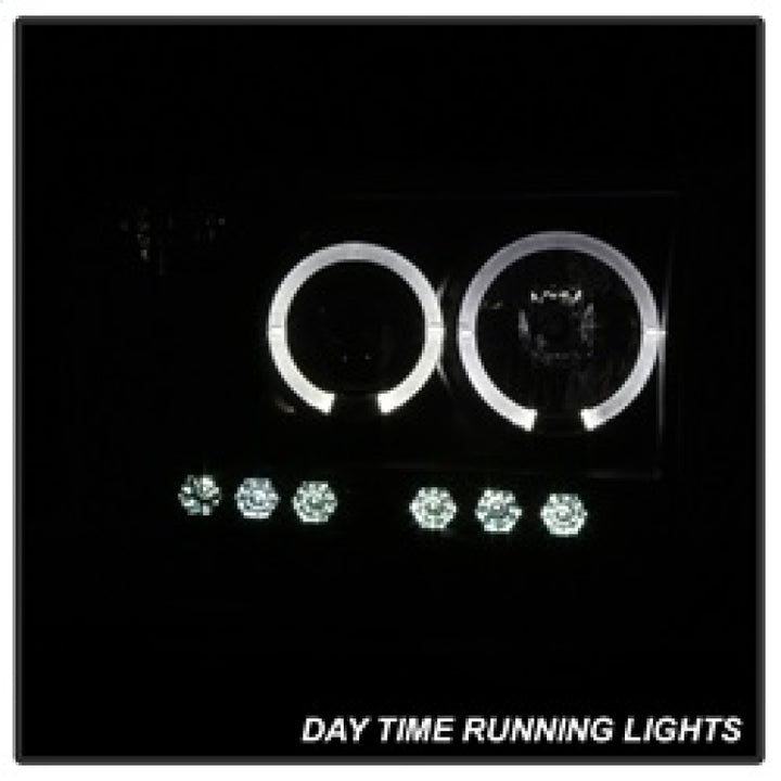 Spyder Dodge Ram 1500 02-05 03-05 Projector Headlights LED Halo LED Blk Smke PRO-YD-DR02-HL-BSM - Bull Strap