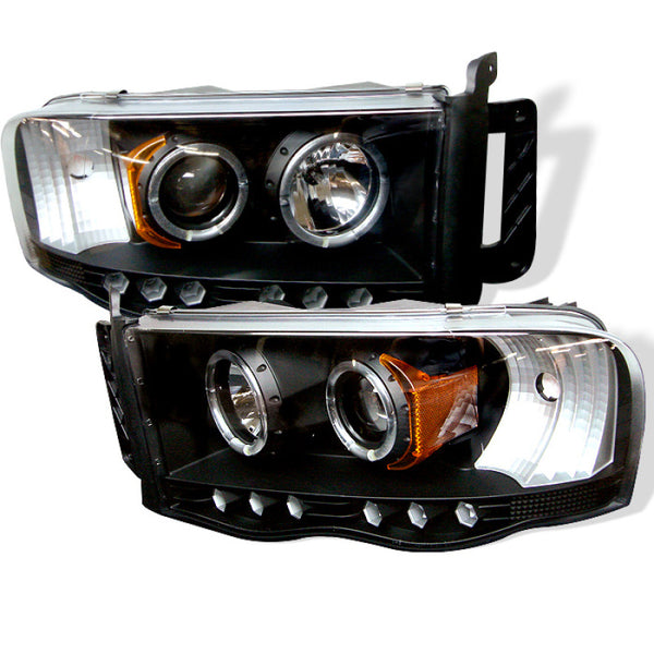Spyder Dodge Ram 1500 02-05/Ram 2500 03-05 Projector Headlights LED Halo LED Blk PRO-YD-DR02-HL-BK - Bull Strap