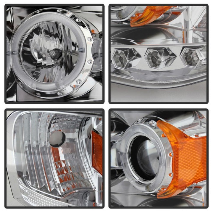 Spyder Dodge Ram 1500 02-05/Ram 2500 03-05 Projector Headlights LED Halo LED Chrm PRO-YD-DR02-HL-C - Bull Strap