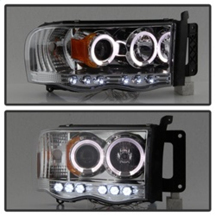 Spyder Dodge Ram 1500 02-05/Ram 2500 03-05 Projector Headlights LED Halo LED Chrm PRO-YD-DR02-HL-C - Bull Strap