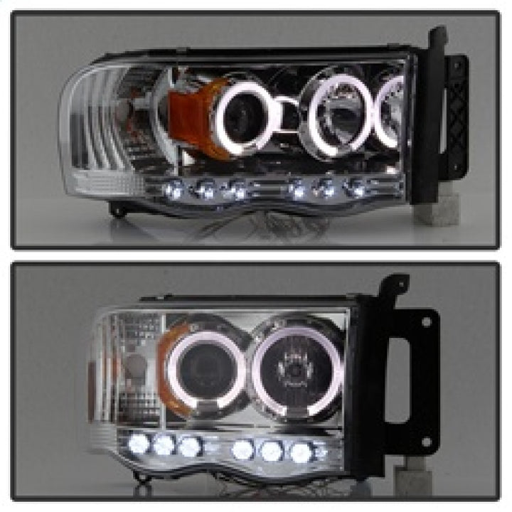 Spyder Dodge Ram 1500 02-05/Ram 2500 03-05 Projector Headlights LED Halo LED Chrm PRO-YD-DR02-HL-C - Bull Strap