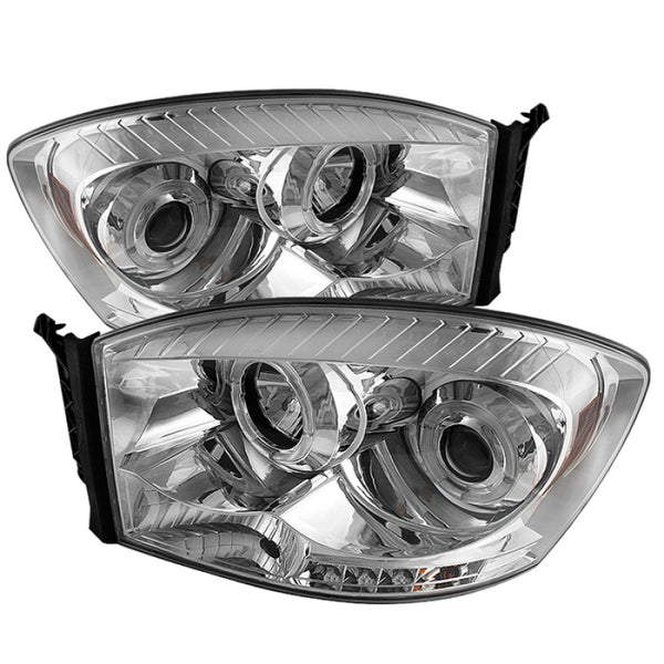 Spyder Dodge Ram 1500 06-08/Ram 2500 06-09 Projector Headlights LED Halo LED Chrm PRO-YD-DR06-HL-C - Bull Strap