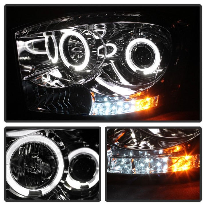 Spyder Dodge Ram 1500 06-08/Ram 2500 06-09 Projector Headlights LED Halo LED Chrm PRO-YD-DR06-HL-C - Bull Strap