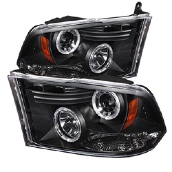 Spyder Dodge Ram 1500 09-14 10-14 Projector Headlights Halogen- LED Halo LED - Blk PRO-YD-DR09-HL-BK - Bull Strap