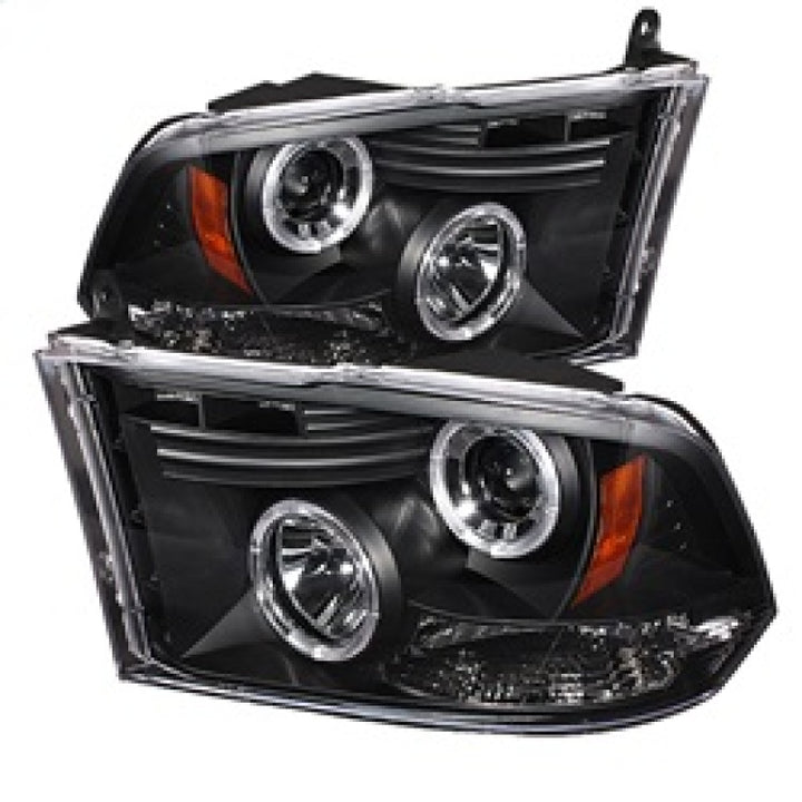 Spyder Dodge Ram 1500 09-14 10-14 Projector Headlights Halogen- LED Halo LED - Blk PRO-YD-DR09-HL-BK - Bull Strap
