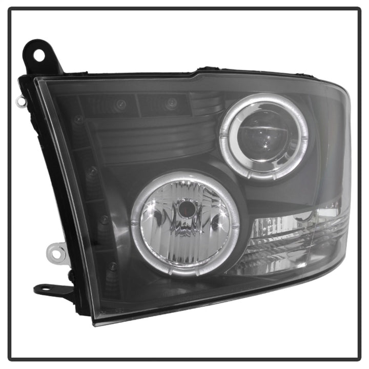 Spyder Dodge Ram 1500 09-14 10-14 Projector Headlights Halogen- LED Halo LED - Blk PRO-YD-DR09-HL-BK - Bull Strap