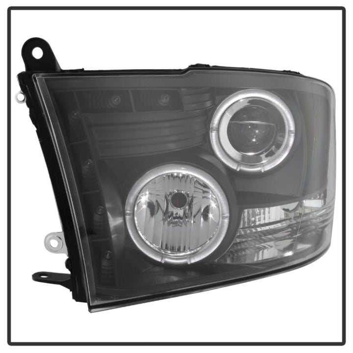 Spyder Dodge Ram 1500 09-14 10-14 Projector Headlights Halogen- LED Halo LED - Blk PRO-YD-DR09-HL-BK - Bull Strap