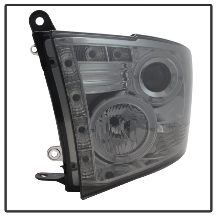Spyder Dodge Ram 1500 09-14 10-14 Projector Headlights Halogen- LED Halo LED- Smke PRO-YD-DR09-HL-SM - Bull Strap