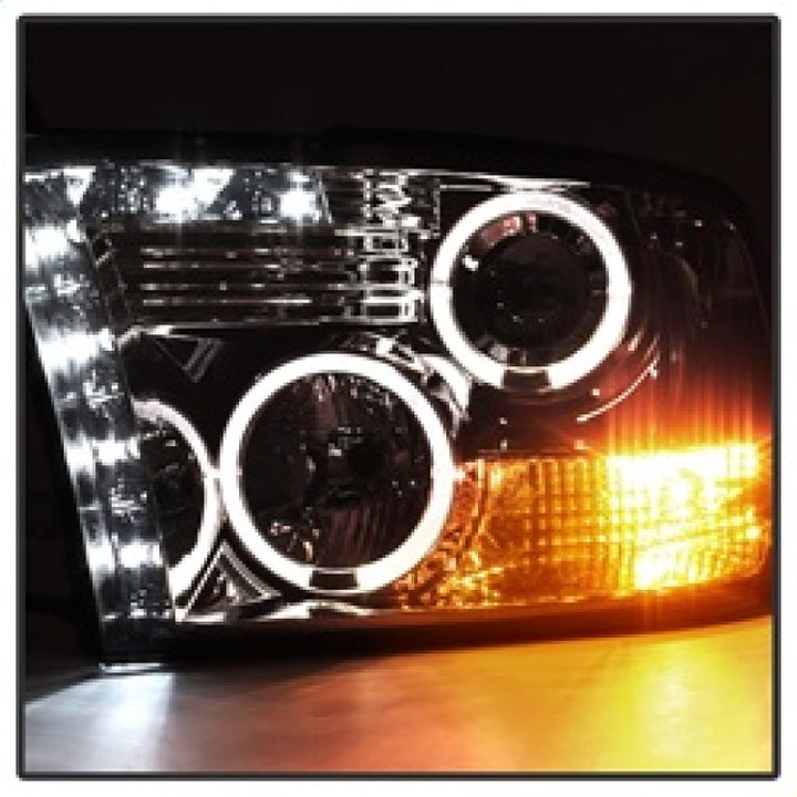 Spyder Dodge Ram 1500 09-14 10-14 Projector Headlights Halogen- LED Halo LED- Smke PRO-YD-DR09-HL-SM - Bull Strap