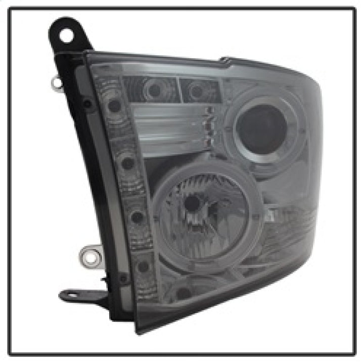 Spyder Dodge Ram 1500 09-14 10-14 Projector Headlights Halogen- LED Halo LED- Smke PRO-YD-DR09-HL-SM - Bull Strap