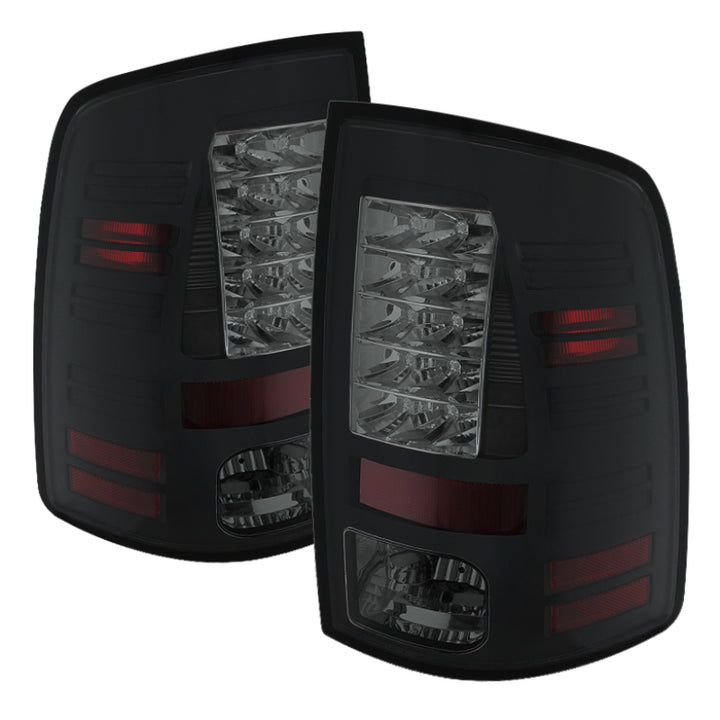 Spyder Dodge Ram 1500 09-14 LED Tail Lights Incandescent- Blk Smke ALT-YD-DRAM09-LED-BSM - Bull Strap