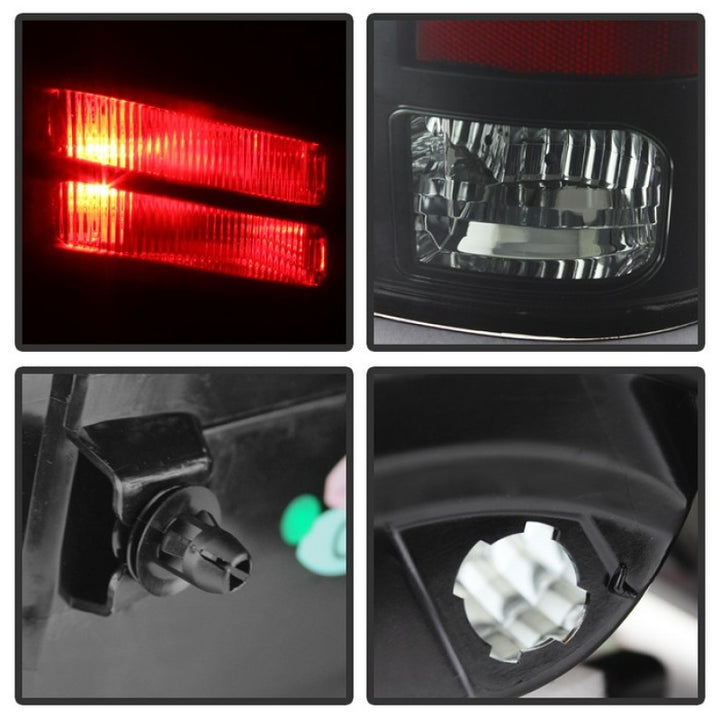 Spyder Dodge Ram 1500 09-14 LED Tail Lights Incandescent- Blk Smke ALT-YD-DRAM09-LED-BSM - Bull Strap