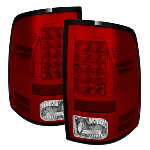 Spyder Dodge Ram 1500 13-14 13-14 LED Tail Lights LED Model only - Red Clear ALT-YD-DRAM13-LED-RC - Bull Strap