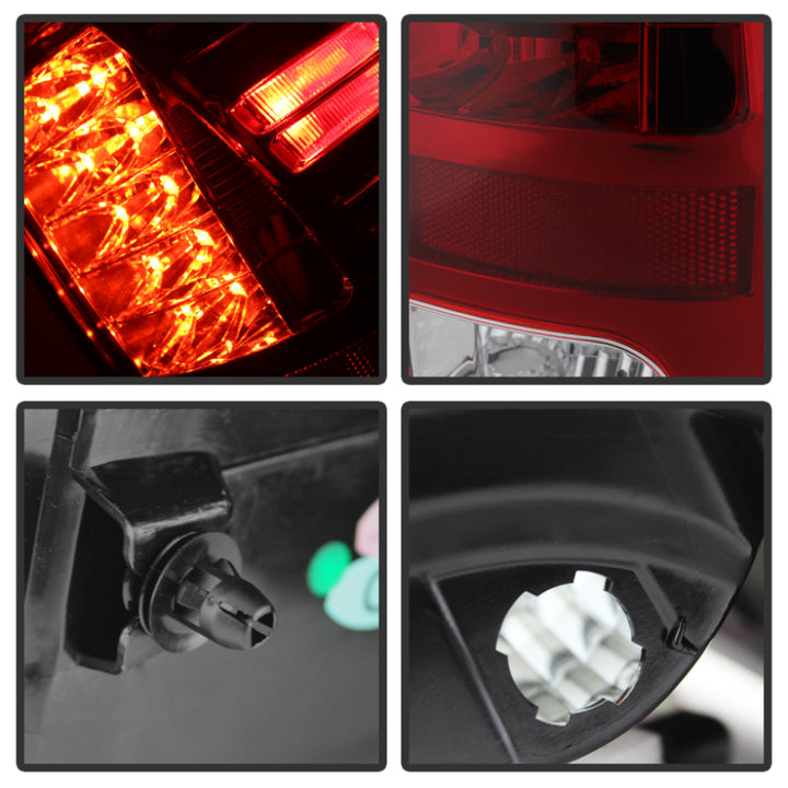 Spyder Dodge Ram 1500 13-14 13-14 LED Tail Lights LED Model only - Red Clear ALT-YD-DRAM13-LED-RC - Bull Strap