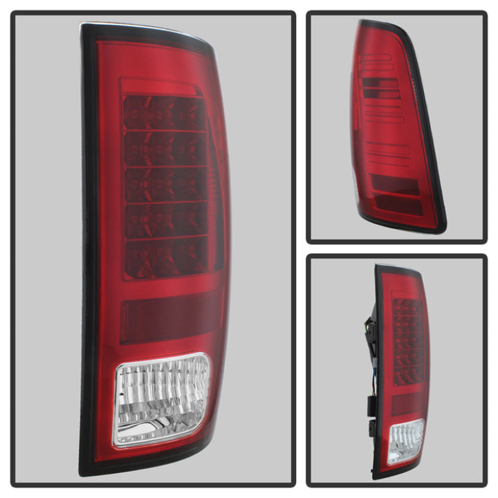 Spyder Dodge Ram 1500 13-14 13-14 LED Tail Lights LED Model only - Red Clear ALT-YD-DRAM13-LED-RC - Bull Strap