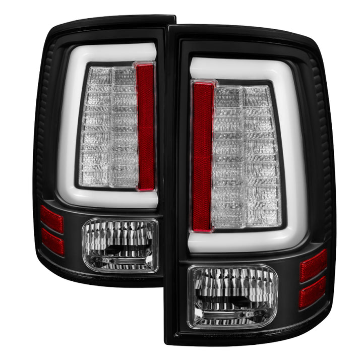 Spyder Dodge Ram 2013-2014 Light Bar LED Tail Lights - Black ALT-YD-DRAM13V2-LED-BK - Bull Strap