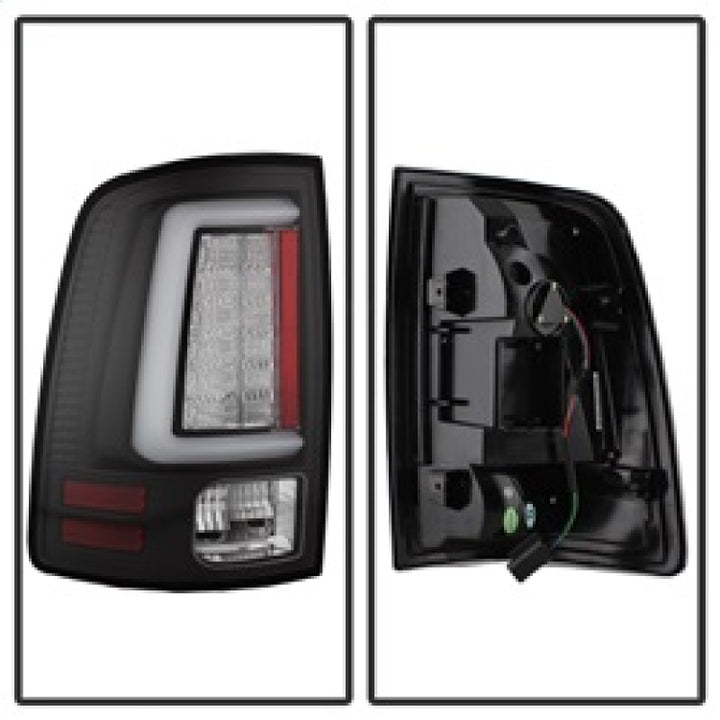 Spyder Dodge Ram 2013-2014 Light Bar LED Tail Lights - Black ALT-YD-DRAM13V2-LED-BK - Bull Strap