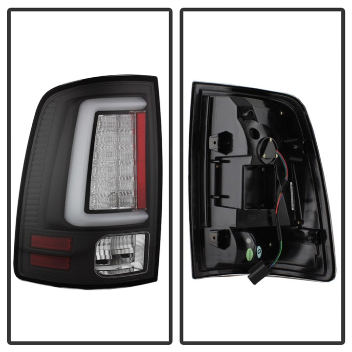 Spyder Dodge Ram 2013-2014 Light Bar LED Tail Lights - Black ALT-YD-DRAM13V2-LED-BK - Bull Strap