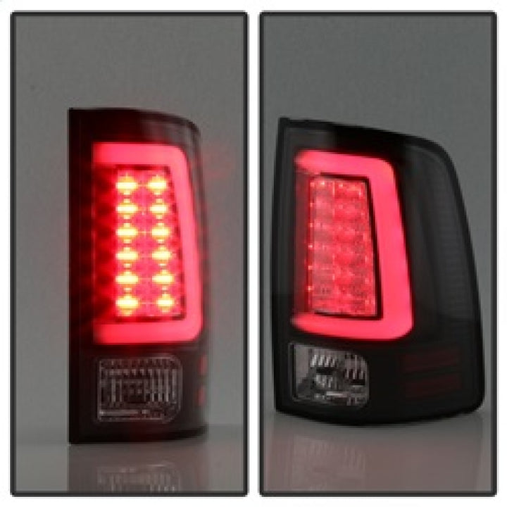Spyder Dodge Ram 2013-2014 Light Bar LED Tail Lights - Black ALT-YD-DRAM13V2-LED-BK - Bull Strap