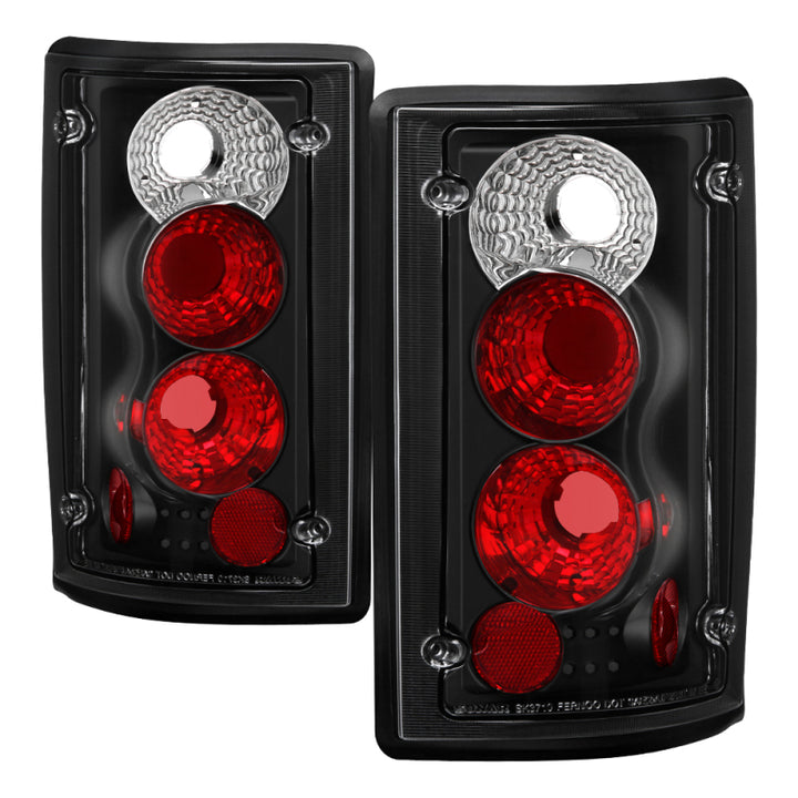 Spyder Ford Excursion 00-06/Econoline 150/250/350/450/550 95-06 Euro Tail Lights Blk ALT-YD-FEC00-BK - Bull Strap