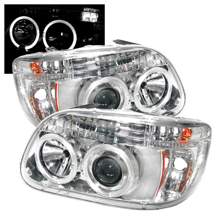 Spyder Ford Explorer 95-01 1PC Projector Headlights LED Halo Chrm PRO-YD-FEXP95-HL-1PC-C - Bull Strap