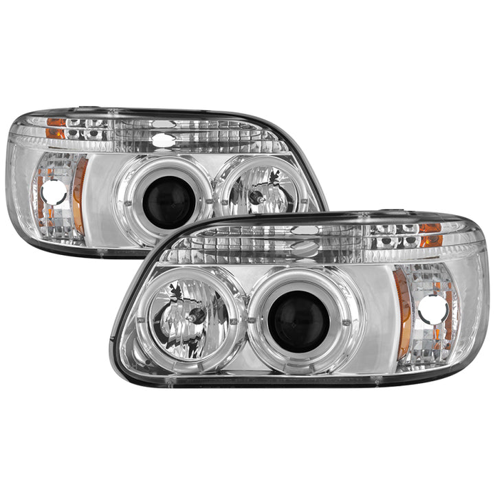 Spyder Ford Explorer 95-01 1PC Projector Headlights LED Halo Chrm PRO-YD-FEXP95-HL-1PC-C - Bull Strap