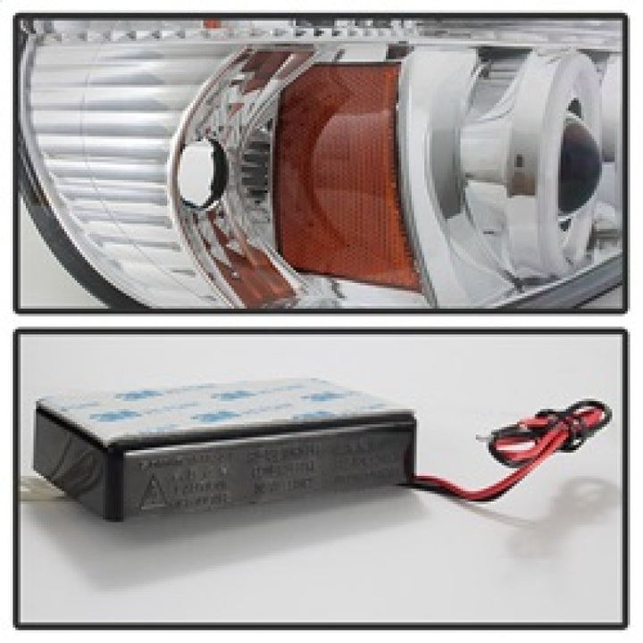 Spyder Ford Explorer 95-01 1PC Projector Headlights LED Halo Chrm PRO-YD-FEXP95-HL-1PC-C - Bull Strap