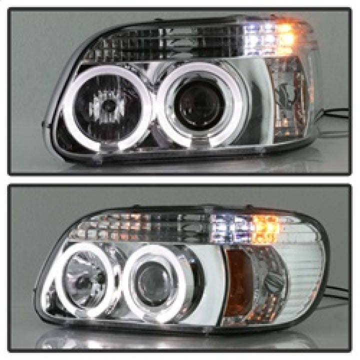 Spyder Ford Explorer 95-01 1PC Projector Headlights LED Halo Chrm PRO-YD-FEXP95-HL-1PC-C - Bull Strap